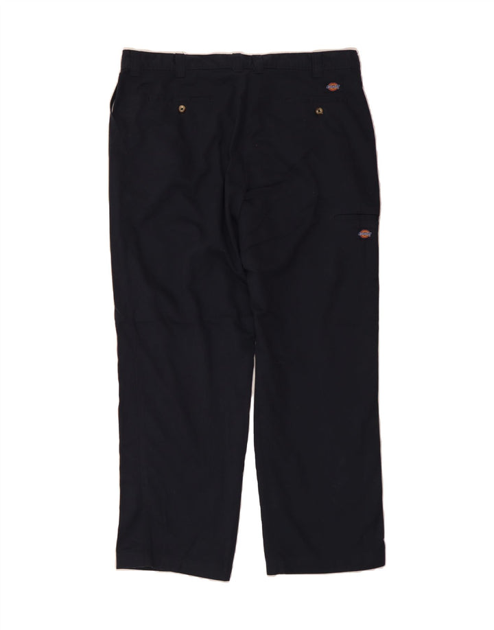 DICKIES Mens Straight Chino Trousers W40 L32 Navy Blue Polyester Vintage Dickies and Second-Hand Dickies from Messina Hembry 