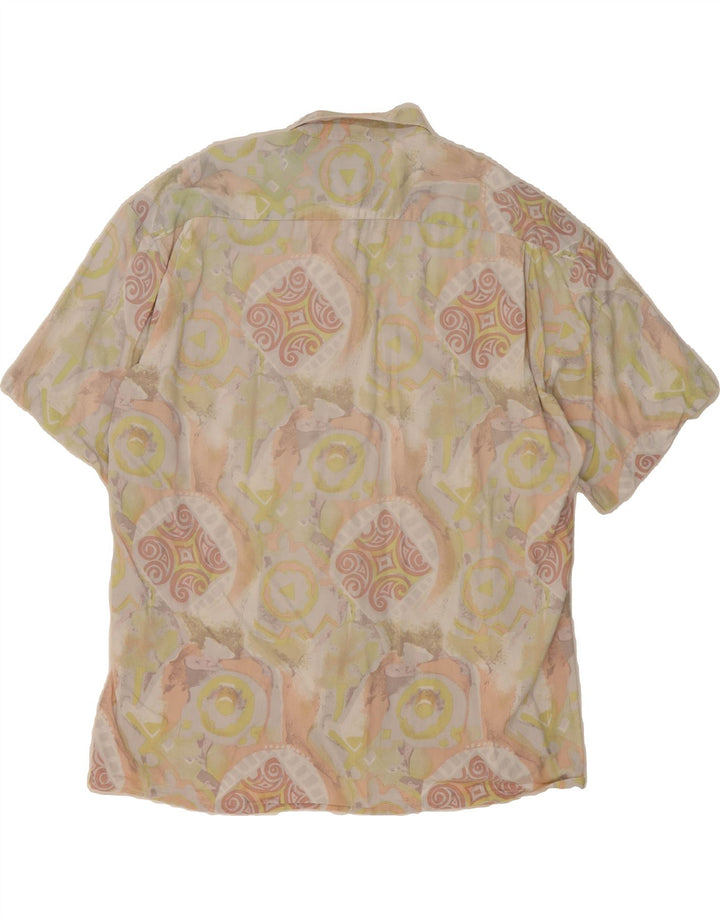 MARC GIBALDI Mens Short Sleeve Shirt XL Beige Paisley Vintage Marc Gibaldi and Second-Hand Marc Gibaldi from Messina Hembry 