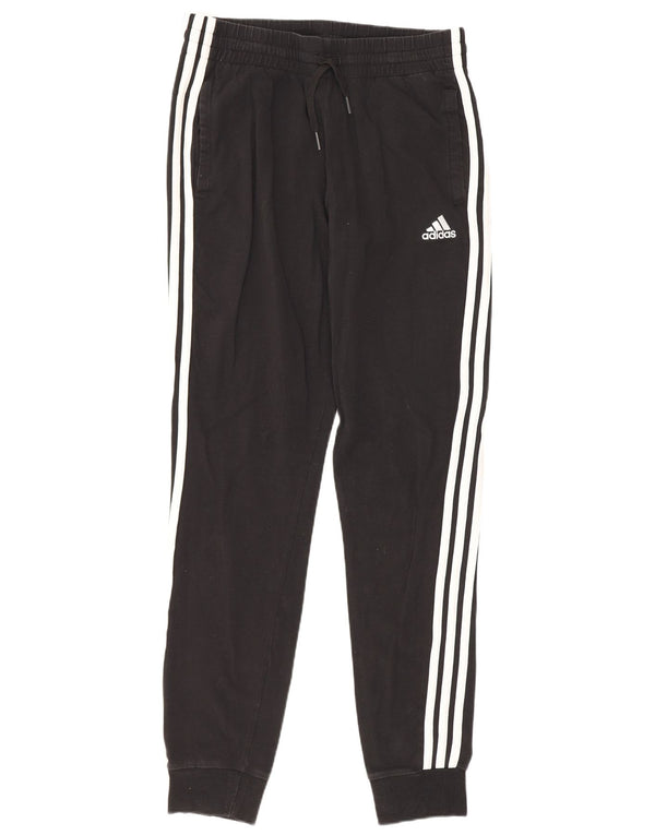 Adidas Dame træningsdragt Bukser Joggers UK 8/10 Small Black Cotton Sports