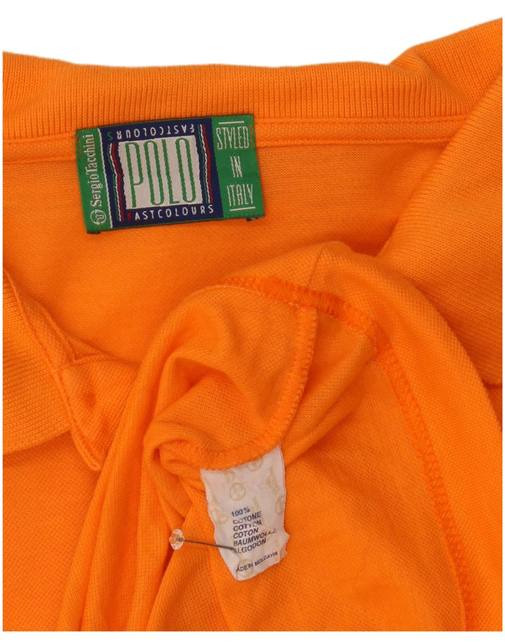 Sergio Tacchini herre poloshirt XL orange bomuld
