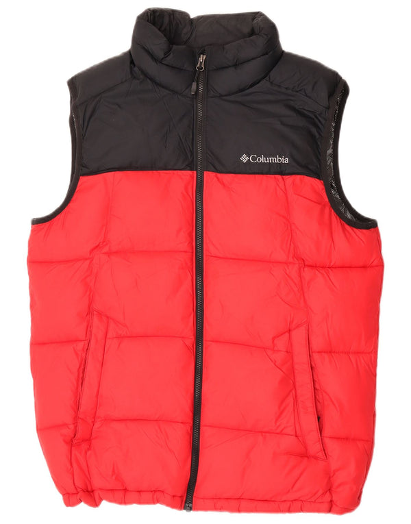Columbia Mens Omni-Shield Grafisk polstret Gilet UK 38 Medium Red Colourblock
