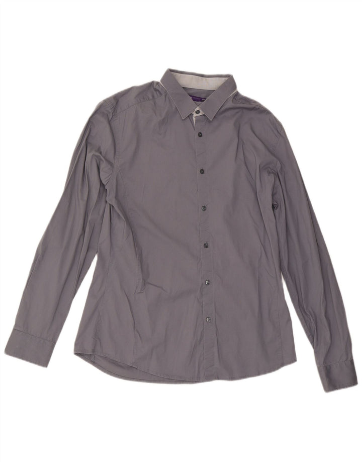 Jules Herre Extra Slim Fit Skjorte Størrelse 41/42 Large Grå