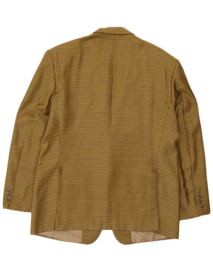 Trussardi Herre 2 Button Blazer Jacket IT 56 3XL Beige Houndstooth