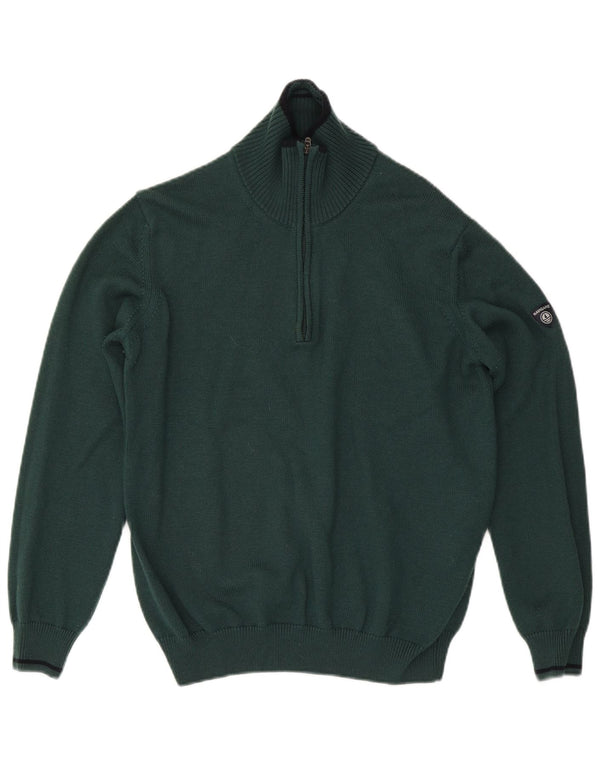 Navigare Herre Zip Neck Jumper Sweater XL Grøn uld