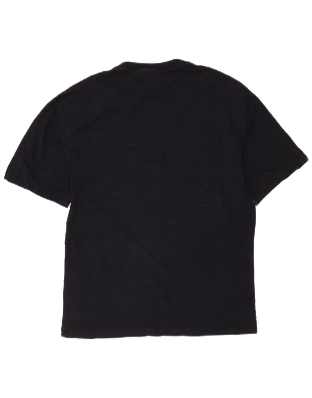 Zara Herre grafisk T-shirt Top Lille marineblå bomuld