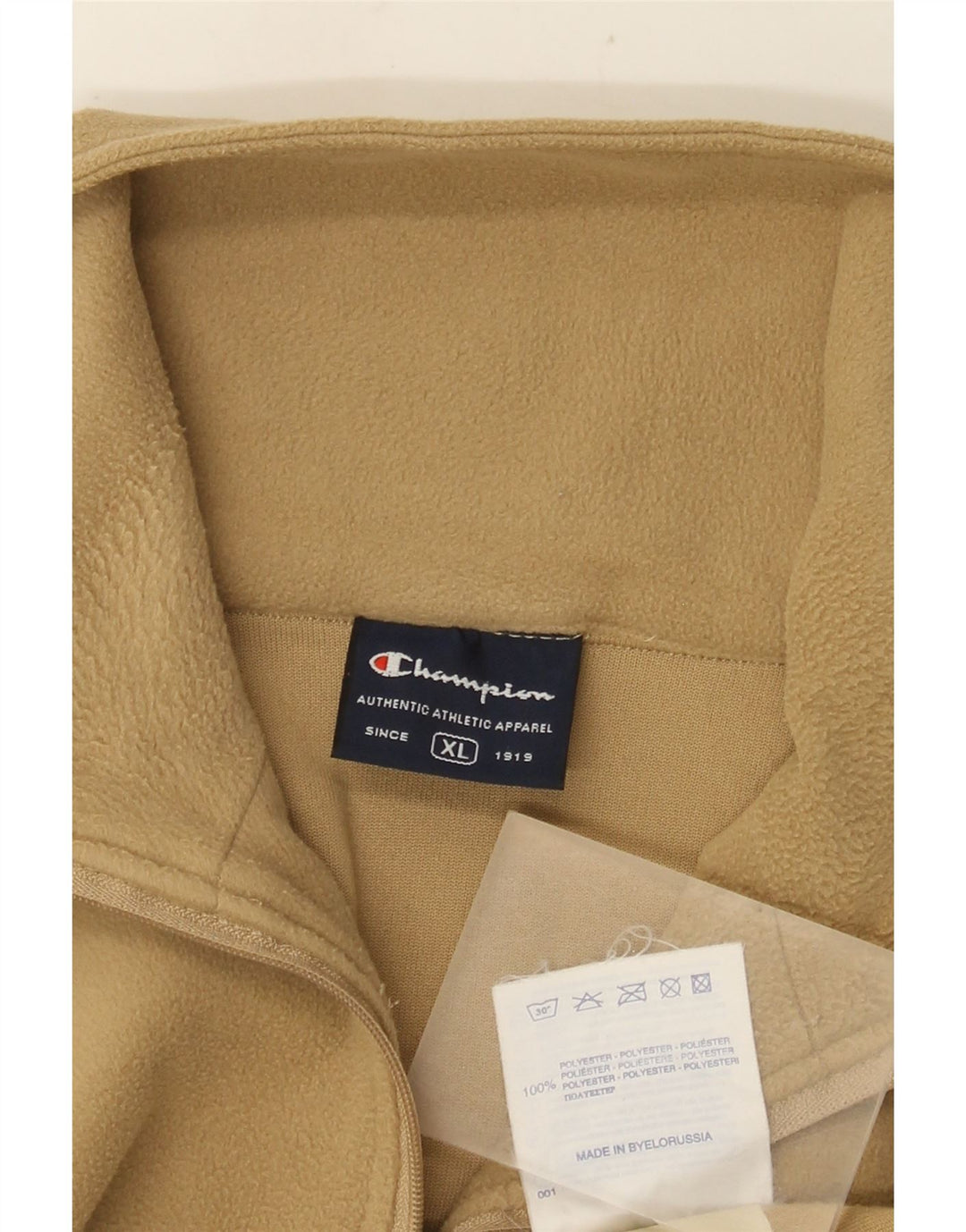 Champion Herre Fleece Jumper med lynlås XL Beige Polyester