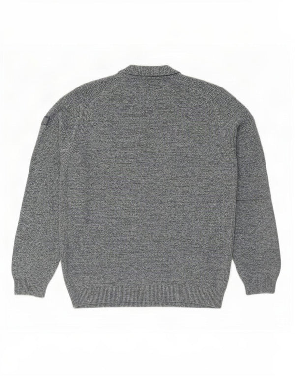 Camel Active Herre Crew Neck Jumper Sweater Large Blue Flecked Bomuld