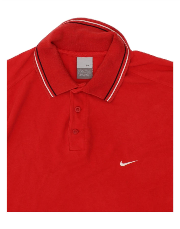 NIKE Mens Polo Shirt XL Red Cotton Vintage Nike and Second-Hand Nike from Messina Hembry 