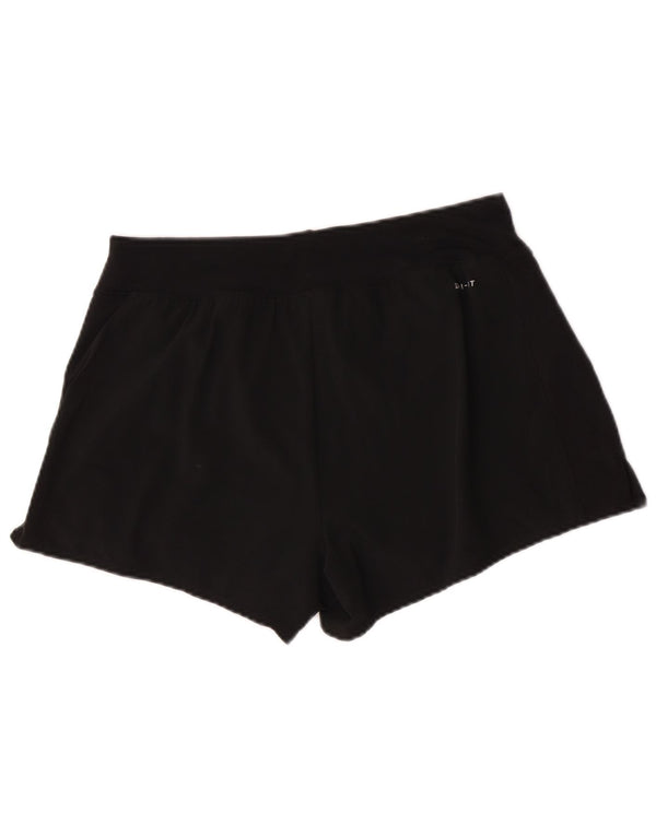 Nike Dame Dri Fit Sports Shorts UK 12 Medium Sort Polyester