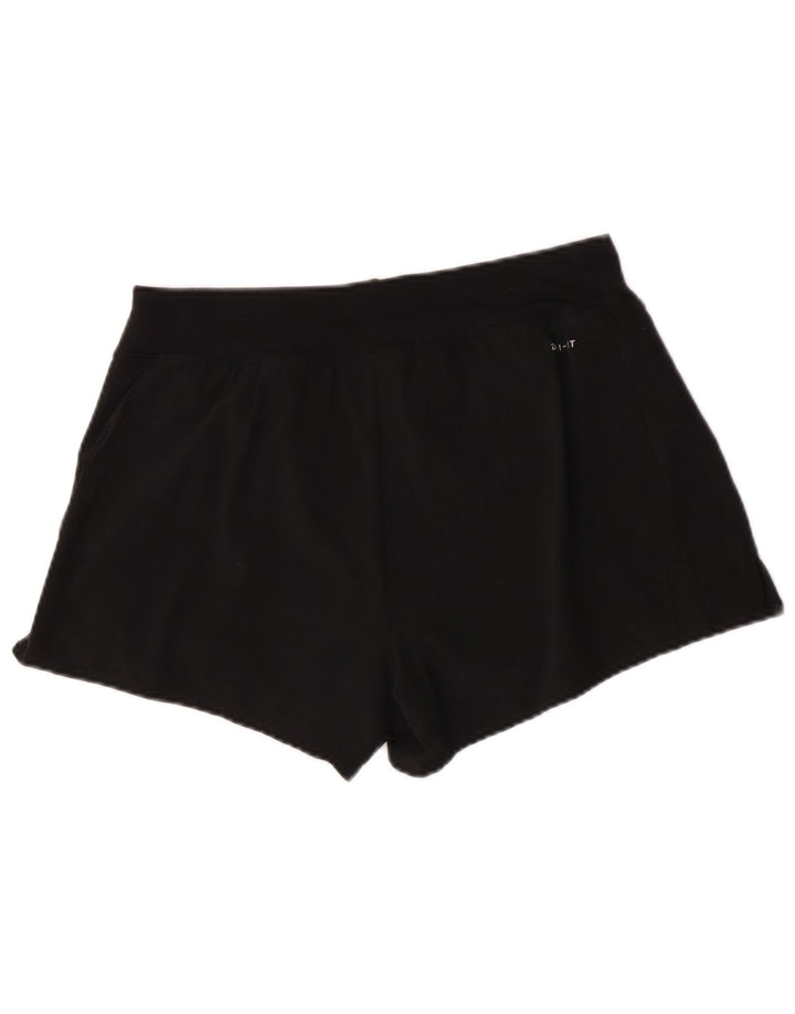 Nike Dame Dri Fit Sports Shorts UK 12 Medium Sort Polyester