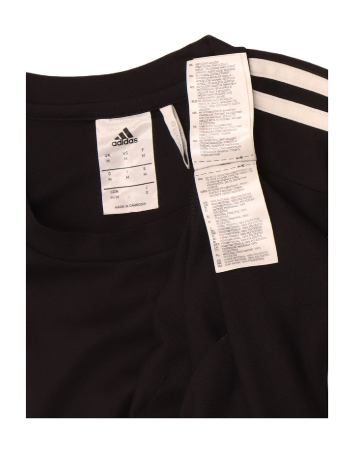 Adidas Herre Climalite T-Shirt Top Medium Sort Polyester