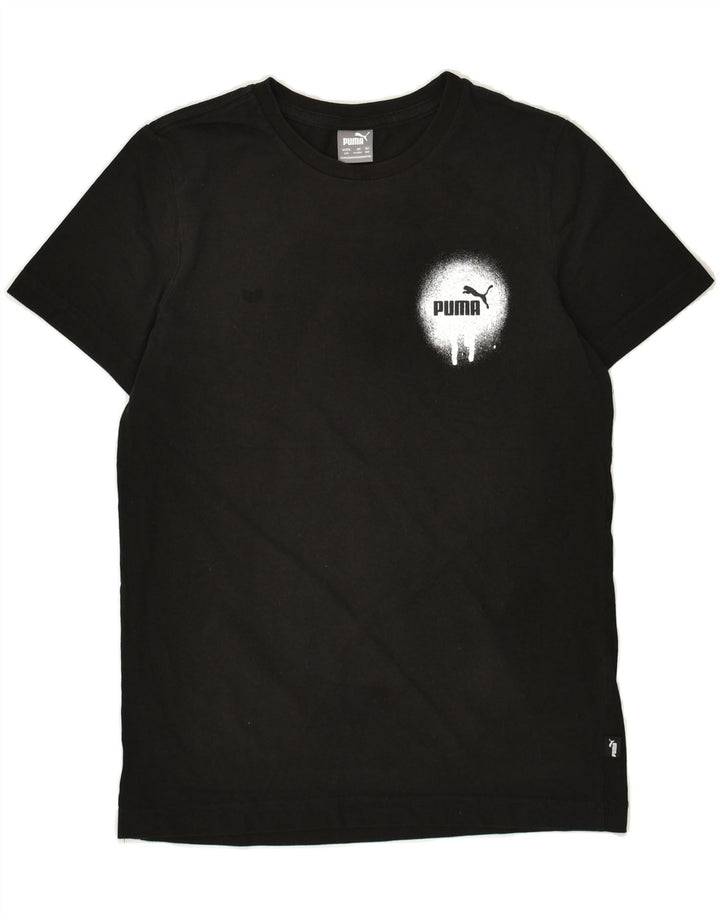 PUMA Boys Graphic T-Shirt Top 11-12 Years Black | Vintage Puma | Thrift | Second-Hand Puma | Used Clothing | Messina Hembry 