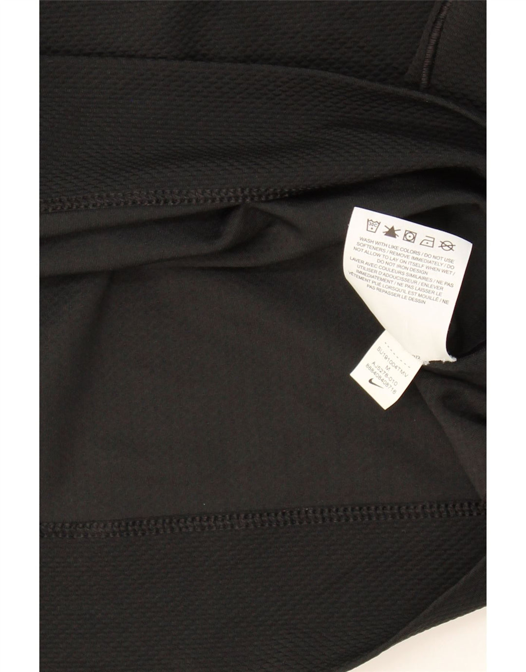 NIKE Womens Zip Neck Pullover Tracksuit Top UK 14 Medium Black Polyester Vintage Nike and Second-Hand Nike from Messina Hembry 