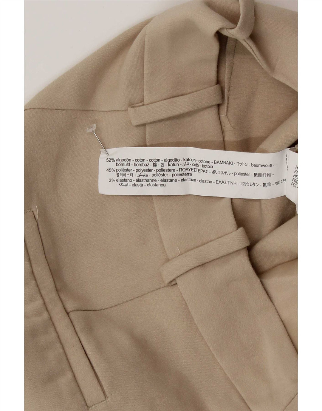 Zara Casual Shorts til kvinder Medium W28 Beige Bomuld