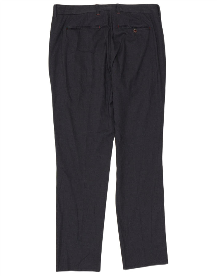 Ted Baker Herre London Straight Suit Bukser W34 L31 Navy Blue Polyester