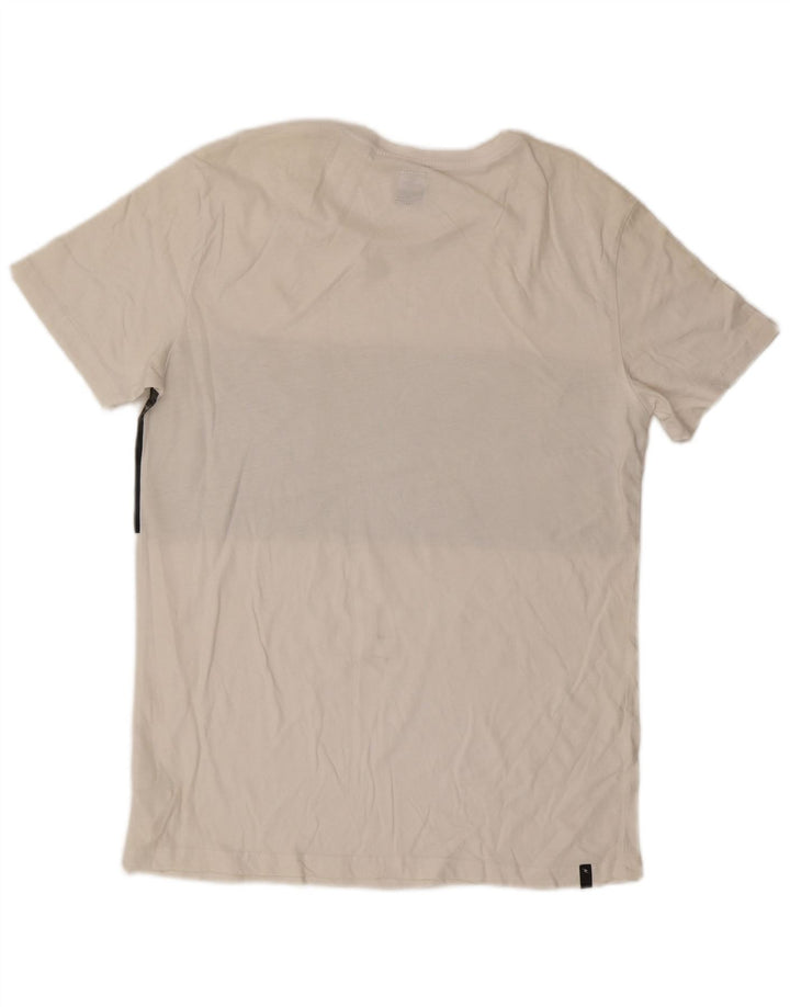 Rip Curl Herre Standard Fit T-Shirt Top Medium White Colourblock Bomuld