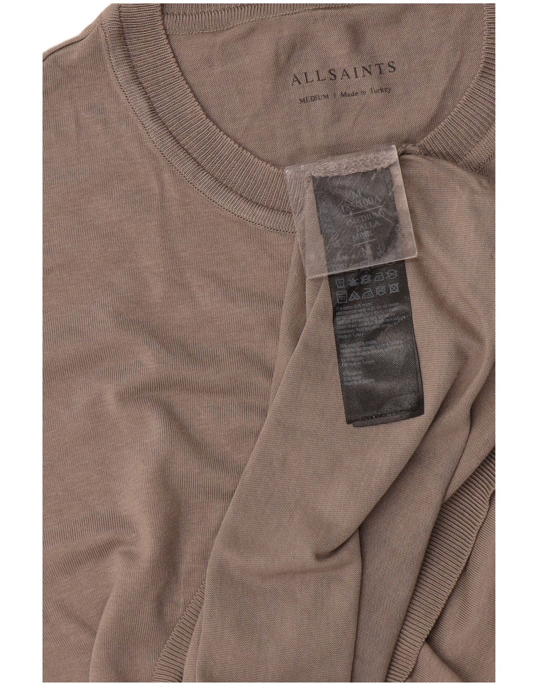 ALL SAINTS Herre T-Shirt Top Medium Grå Bomuld