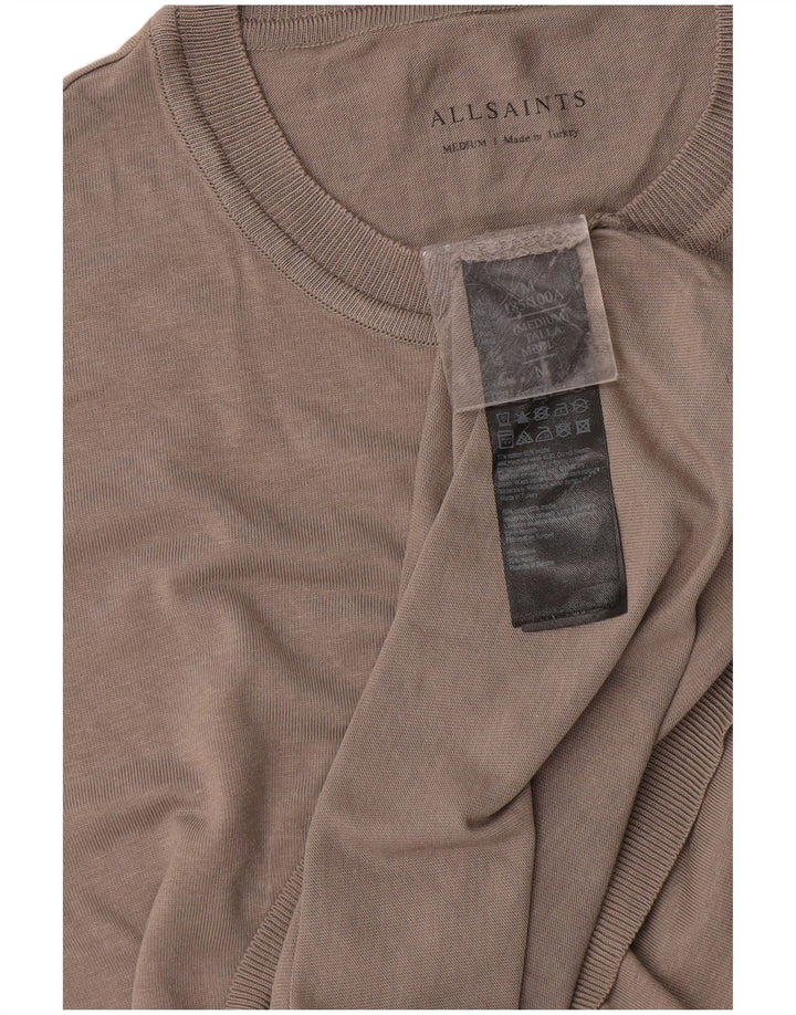 ALL SAINTS Herre T-Shirt Top Medium Grå Bomuld
