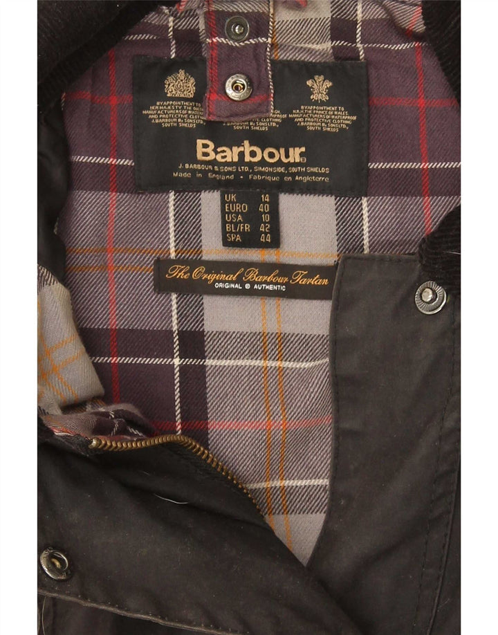 Barbour Womens vokset bomuldsjakke UK 14 Large Grå