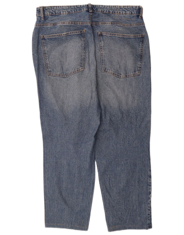 Zara Dame Højtaljede tilspidsede Jeans EU 46 XL W36 L28 Blå Bomuld