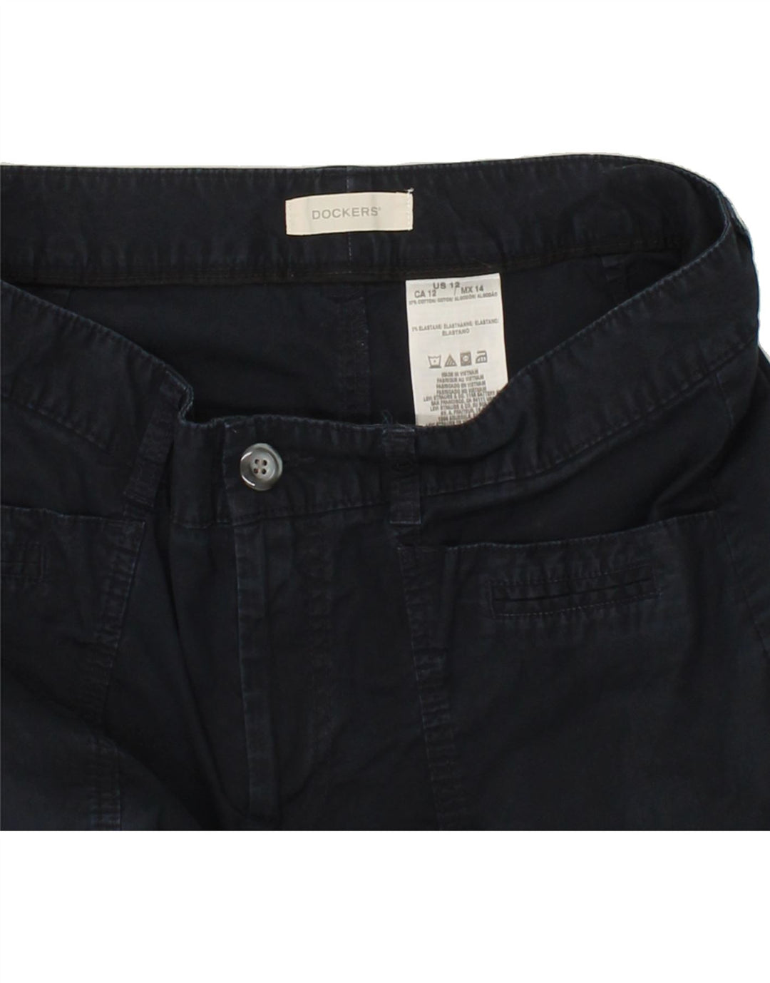 DOCKERS Womens Bermuda Shorts US 12 Large W34 Navy Blue Cotton Vintage Dockers and Second-Hand Dockers from Messina Hembry 