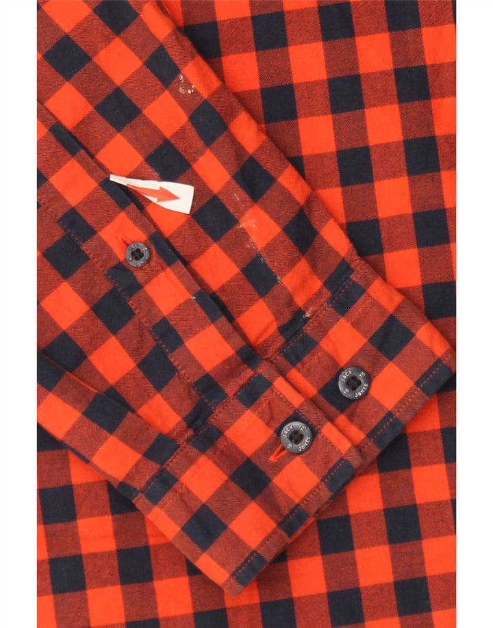 Jack & Jones Herre Slim Fit Shirt XL Rød Gingham Bomuld