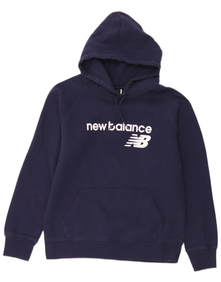 New Balance Grafisk hættetrøje til mænd mellemblå bomuld