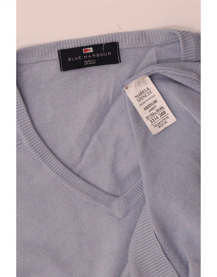 Marks & Spencer Herre Blue Harbor V-hals sweater Medium Akryl