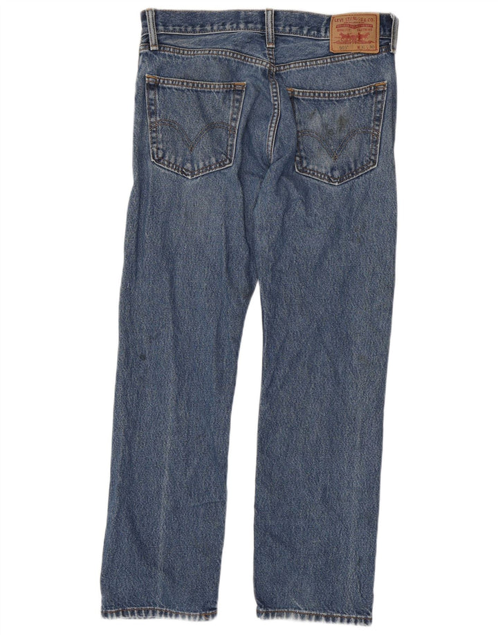 LEVI'S Herre 505 Straight Jeans W31 L30 Blå Bomuld