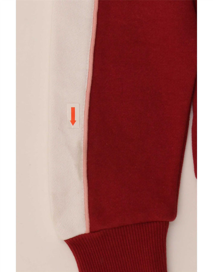 Fila Womens Grafisk Oversized Sweatshirt Jumper UK 2 2XS Rød Colourblock