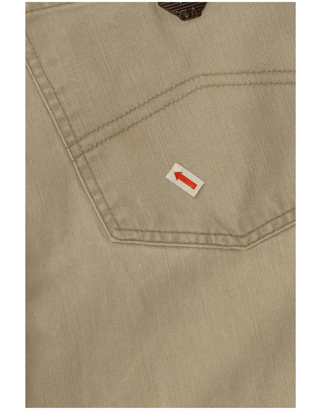Armani Straight Jeans til mænd W36 L28 Beige Bomuld