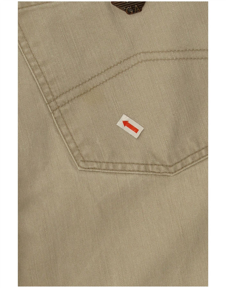 Armani Straight Jeans til mænd W36 L28 Beige Bomuld