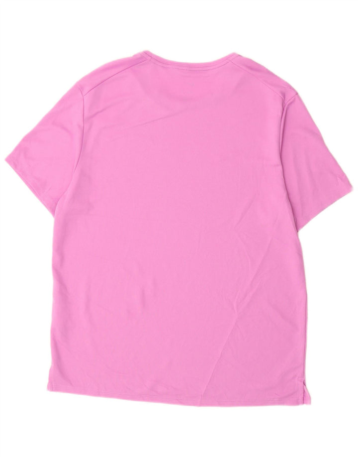 Nike Herre Dri Fit T-Shirt Top Medium Lilla Polyester Sports