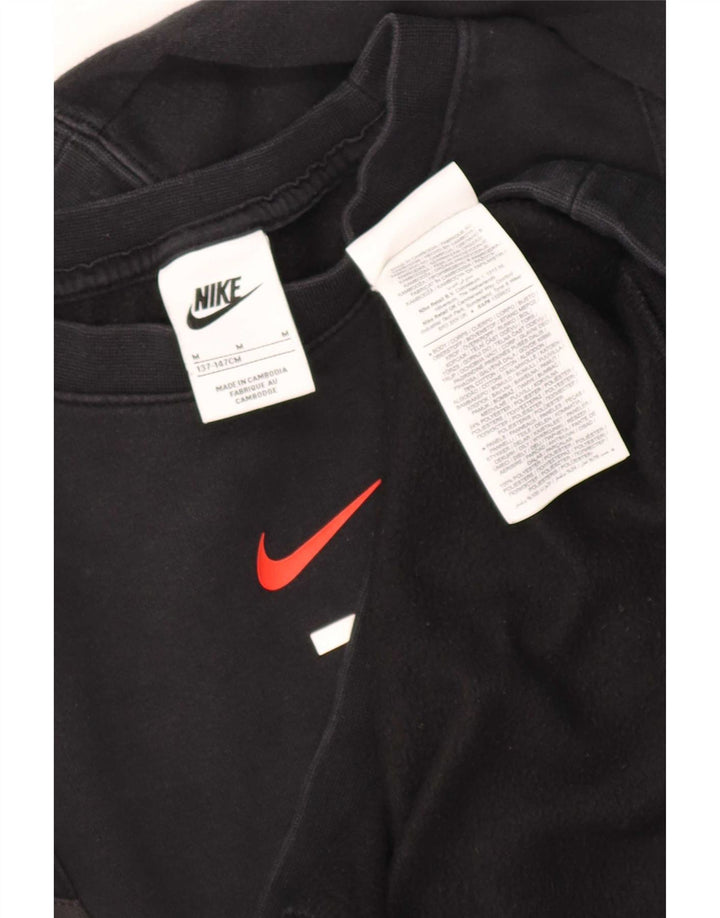 Nike Boys Grafisk Sweatshirt Jumper 10-11 år Medium Sort Bomuld