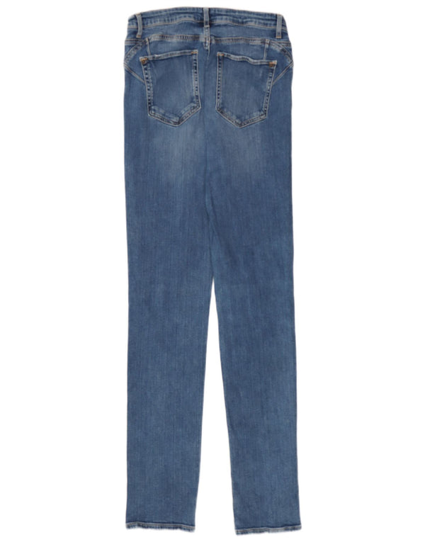 White Stuff Dame Lang Lige Skinny Jeans UK 12 Medium W30 L32 Blå