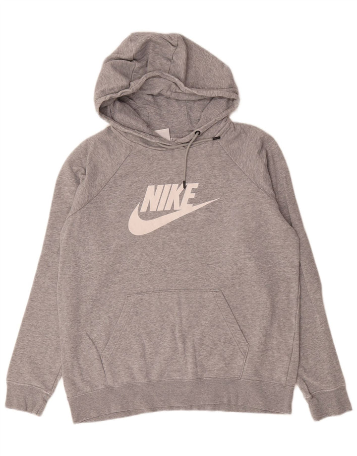 Nike grafisk hættetrøje til mænd, stor grå flækket bomuld