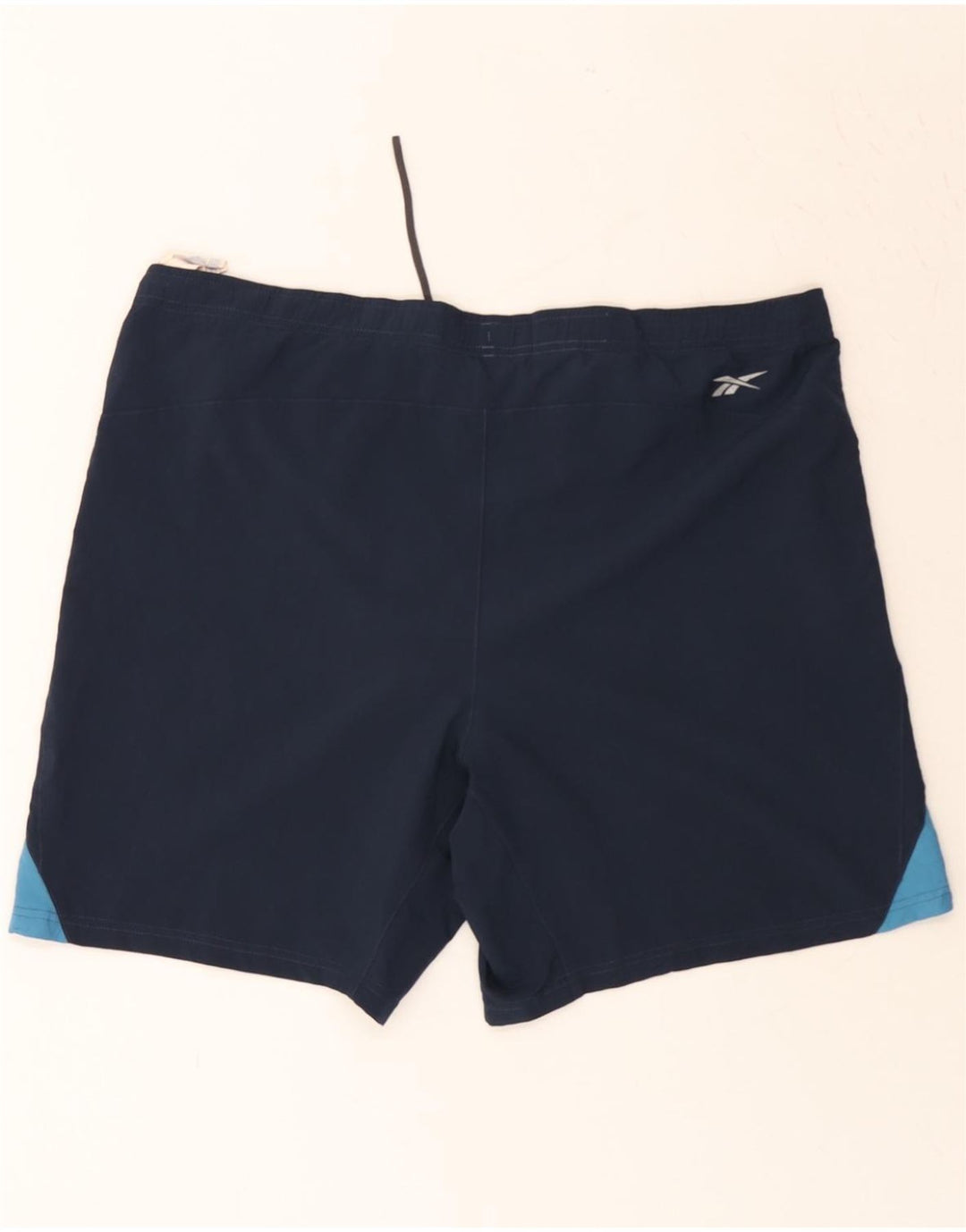 REEBOK Mens Swimwear Large  Navy Blue Colourblock Polyester Vintage Reebok and Second-Hand Reebok from Messina Hembry 