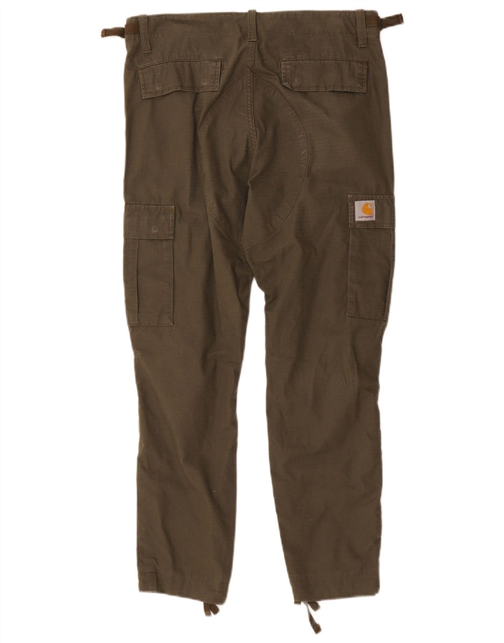 Carhartt Dame Slim Cargo Bukser W29 L26 Khaki Bomuld