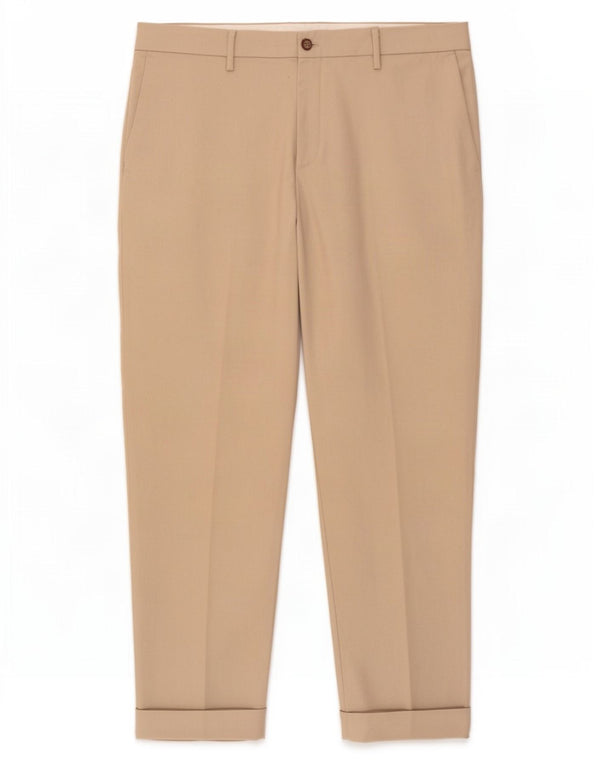 Zara Herre tilspidsede Casual Bukser EU 44 Large W34 L29 Beige Polyester