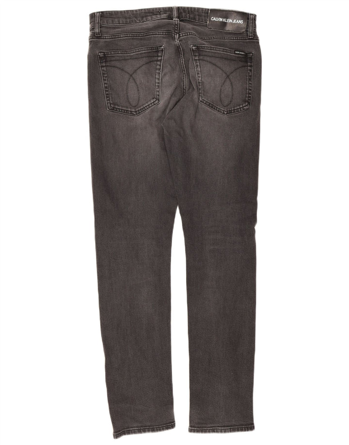 Calvin Klein Herre Slim Jeans W32 L32 Grå Bomuld