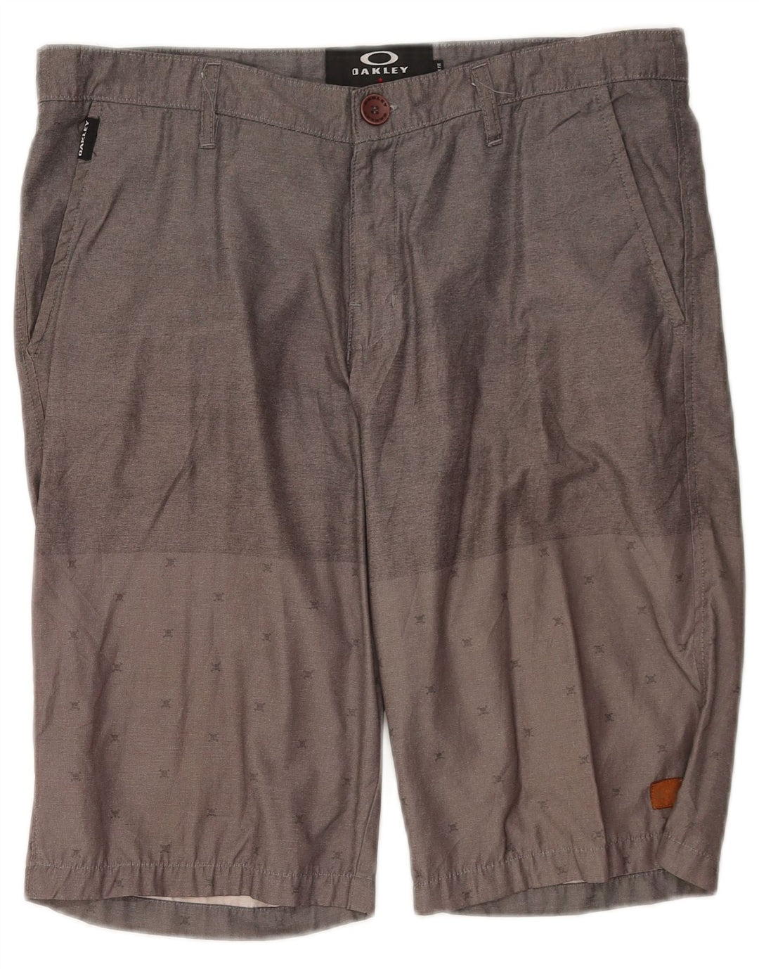 Oakley Herre Regular Fit Chino Shorts W34 Large Grey Spotted Bomuld