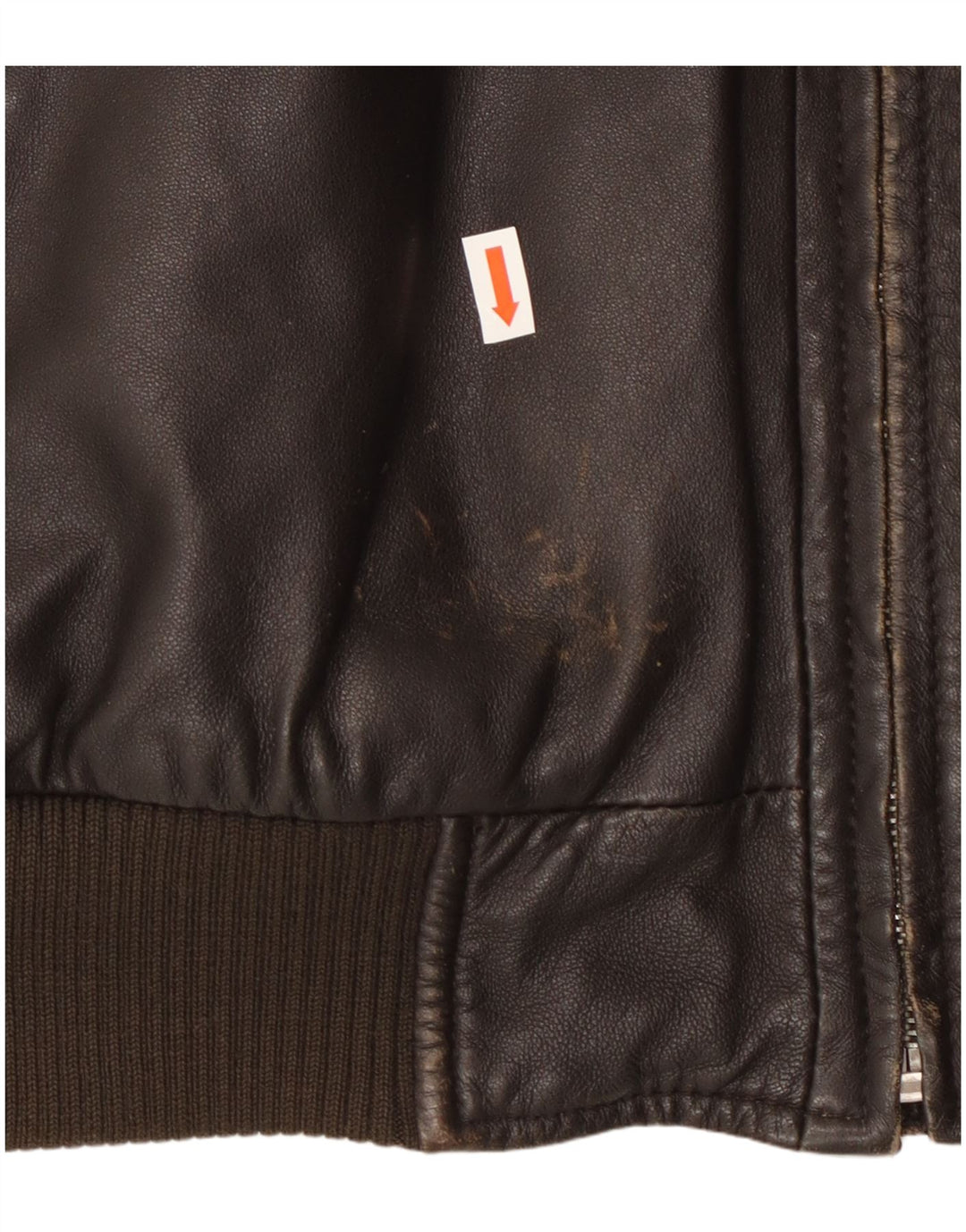 Geox Herre Bomber Læderjakke UK 42 XL Sort Læder