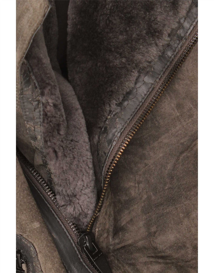 Zara Herre Ruskind Biker Jacket UK 40 Large Khaki