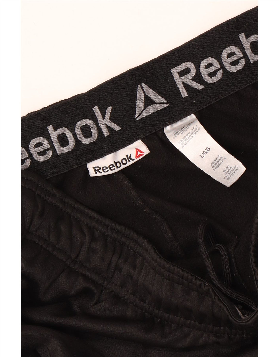 REEBOK Træningsdragt bukser til mænd Joggers Large Black Polyester