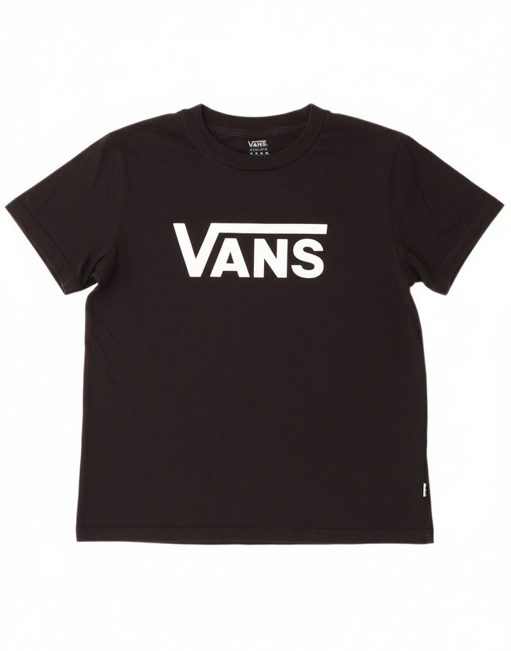 VANS Womens Graphic T-Shirt Top UK 12 Medium Black Cotton