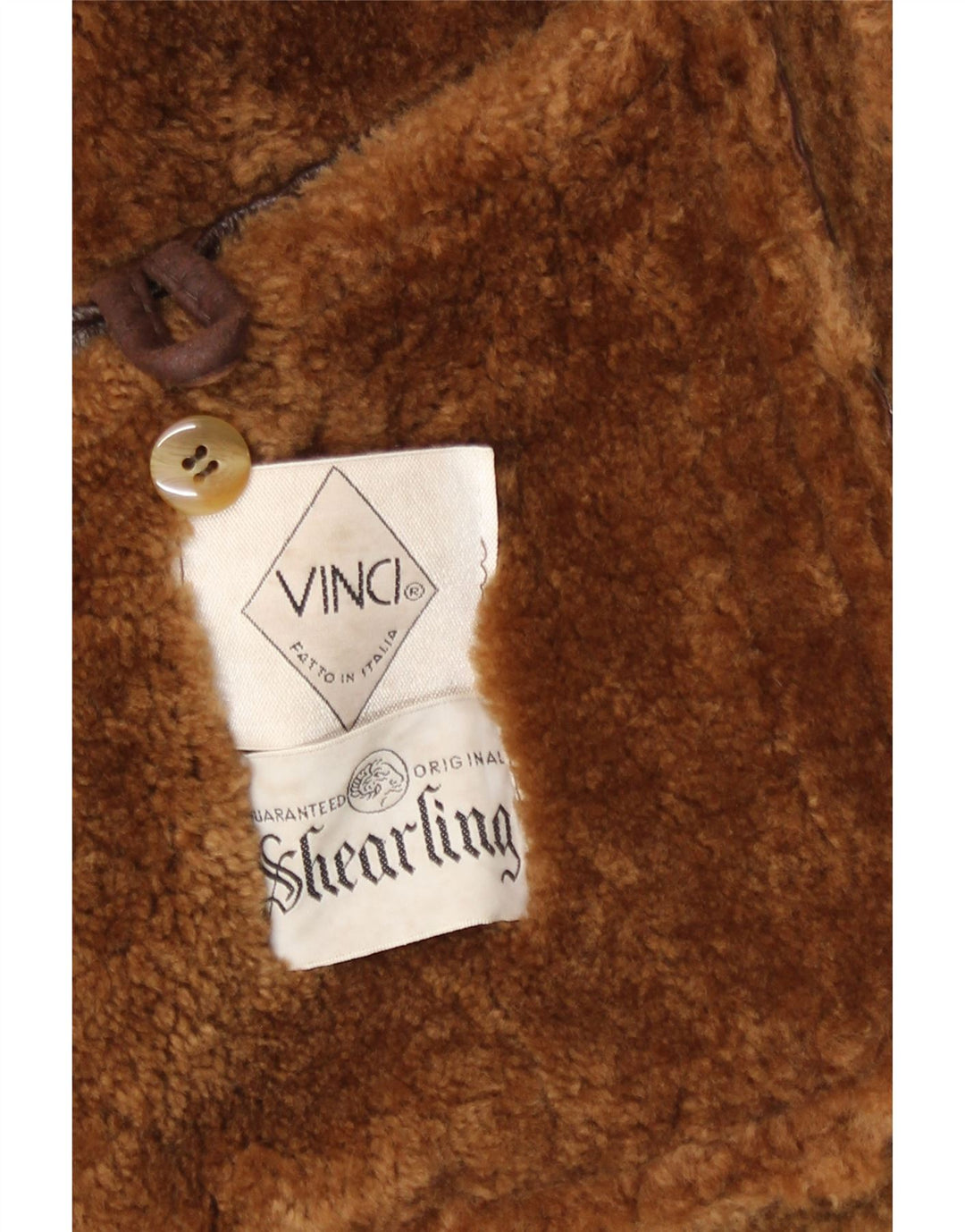 Vinci Herre Shearling Jacket UK 40 Large Brown Shearling