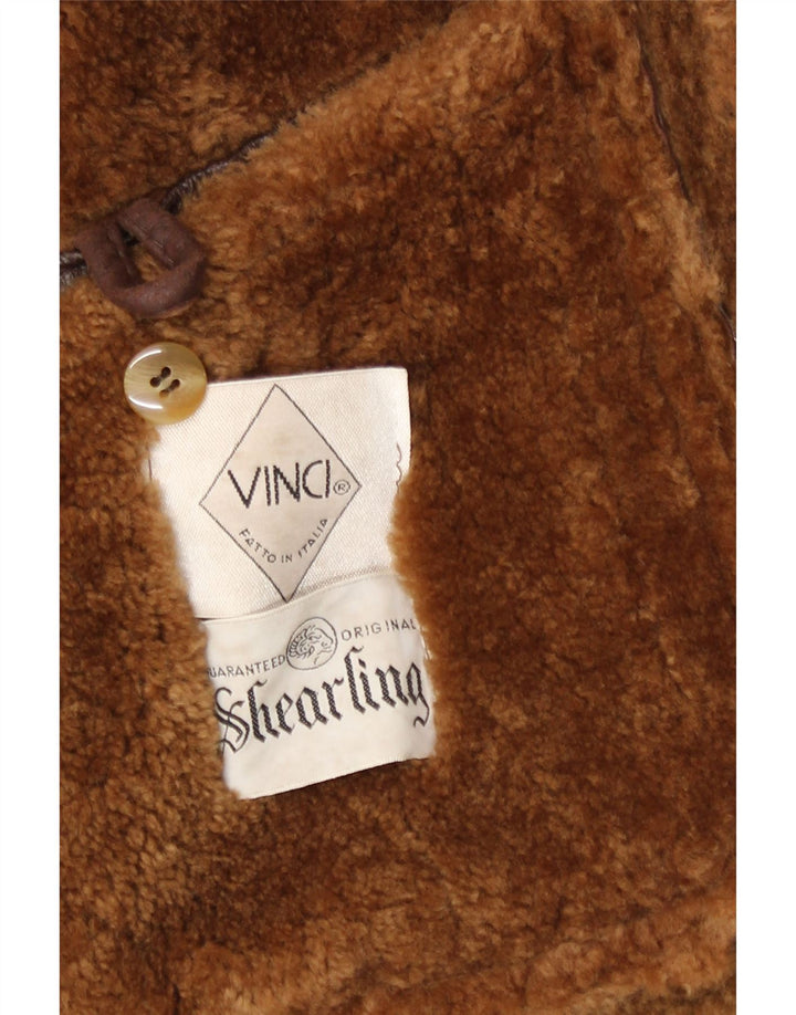 Vinci Herre Shearling Jacket UK 40 Large Brown Shearling