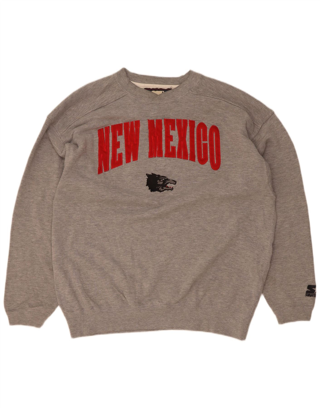 Starter Herre New Maxico State Graphic Sweatshirt Jumper Large Grå Flecked