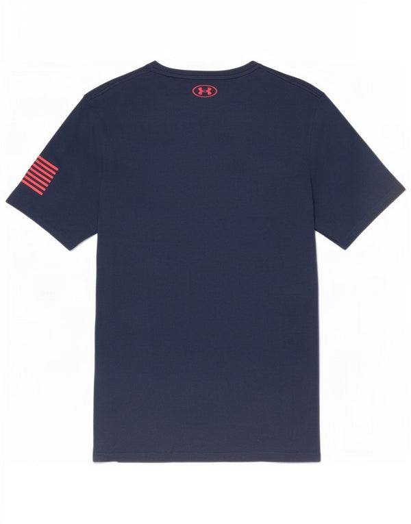 Under Armour Herre Heat Gear Loose Fit Grafisk T-Shirt Top Large Navy Blue