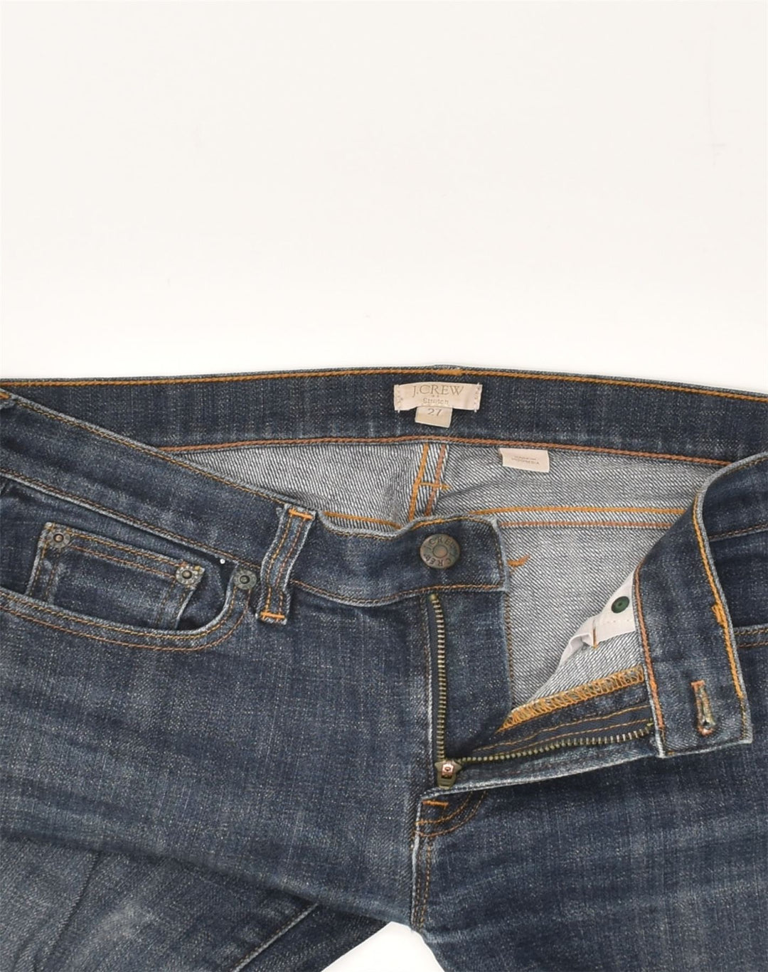 J. CREW Womens Slim Jeans W32 L27 Navy Blue Cotton | Vintage J. Crew | Thrift | Second-Hand J. Crew | Used Clothing | Messina Hembry 